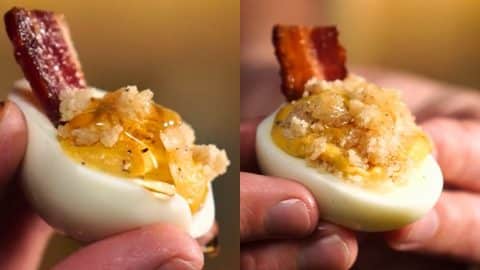 Pancake Breakfast Deviled Egg | DIY Joy Projects and Crafts Ideas
