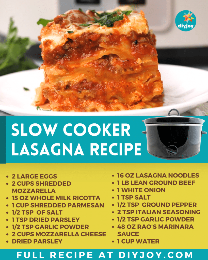 Easy Slow Cooker Lasagna