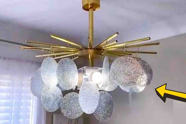 DIY Chandelier Using Dollar Tree Mats Tutorial