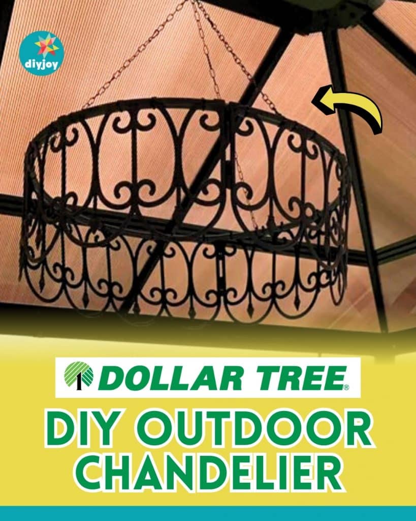DIY Dollar Tree Outdoor Chandelier Tutorial