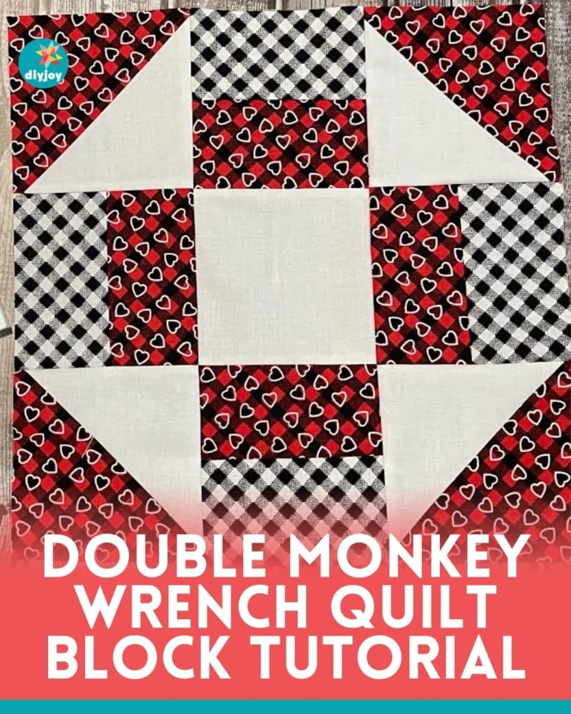 Double Monkey Wrench Quilt Block Tutorial