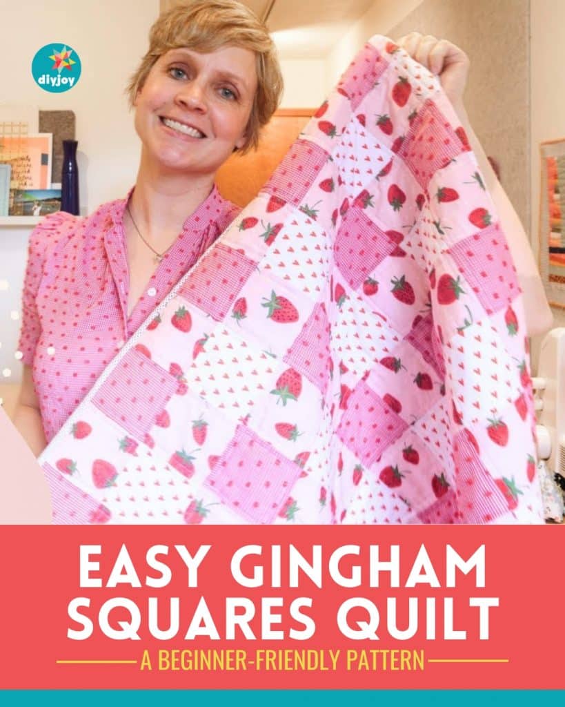 Easy Gingham Squares Quilt Tutorial