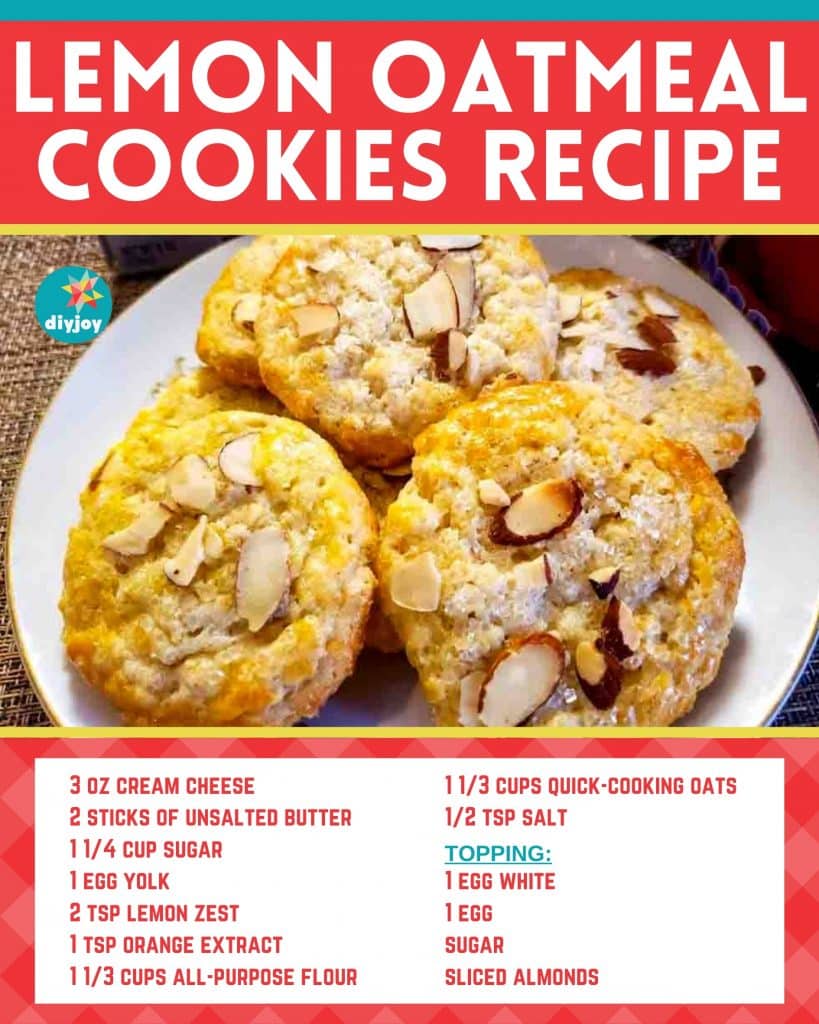 Lemon Oatmeal Cookies Recipe