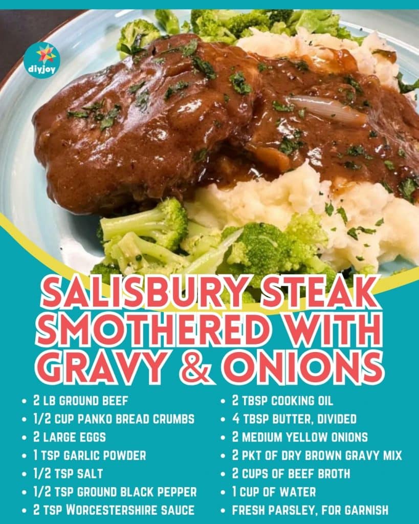 Salisbury Steak Smothered with Gravy and Onions