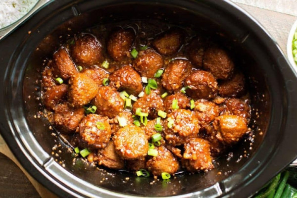 4-Ingredient Crockpot Teriyaki Meatballs Recipe