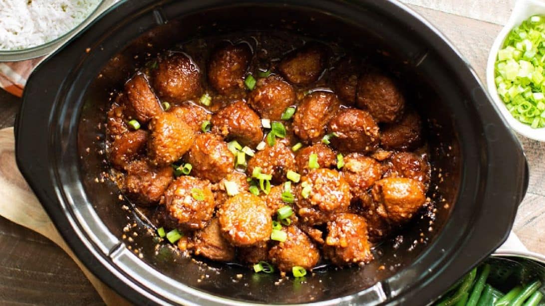 4-Ingredient Crockpot Teriyaki Meatballs Recipe | DIY Joy Projects and Crafts Ideas