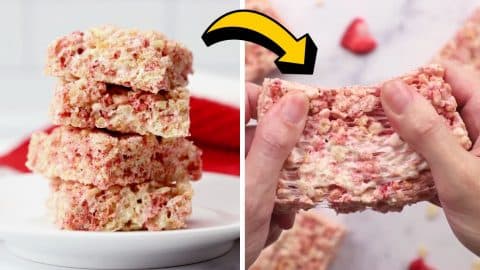 4-Ingredient Strawberry Rice Krispies Treats Recipe | DIY Joy Projects and Crafts Ideas