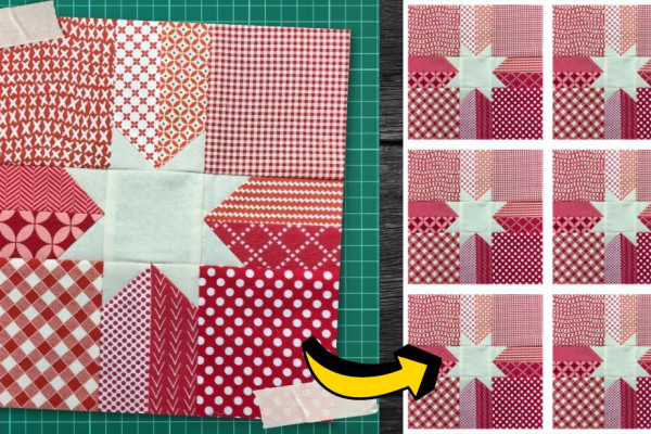 Beginner-Friendly Scrappy Star Quilt Block Tutorial