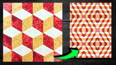 Easy 3D Blocks Quilt Block Tutorial | DIY Joy Projects and Crafts Ideas