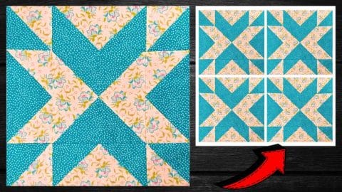 Easy Blazing Arrows Quilt Block Tutorial | DIY Joy Projects and Crafts Ideas