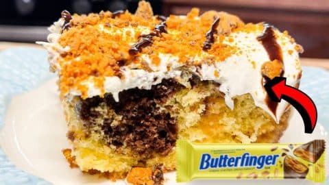 Easy Butterfinger Poke Cake Recipe | DIY Joy Projects and Crafts Ideas