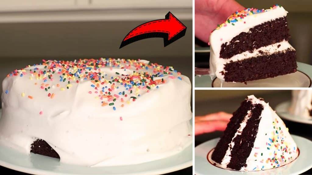 Easy Chocolate Cake w Marshmallow Frosting Recipe