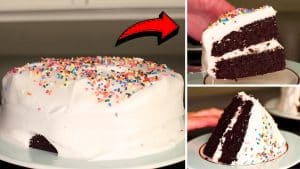 Easy Chocolate Cake w/ Marshmallow Frosting Recipe