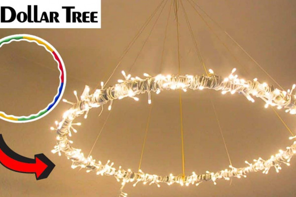 Easy DIY Hula Hoop Chandelier Tutorial