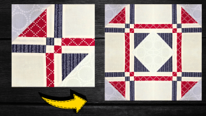 Easy Double Disappearing 4-Patch Quilt Block Tutorial