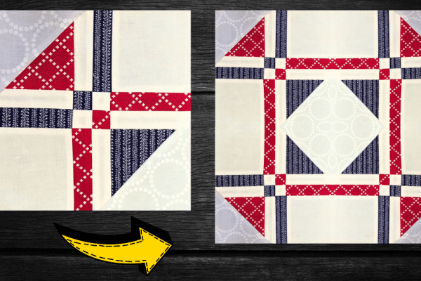 Easy Double Disappearing 4-Patch Quilt Block Tutorial