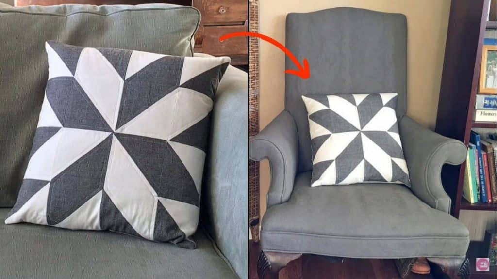 Easy HST Quilted Pillow