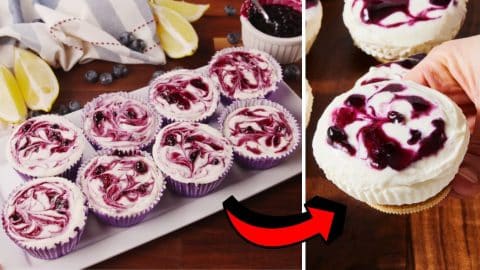 Easy Mini Lemon Blueberry Cheesecakes Recipe | DIY Joy Projects and Crafts Ideas