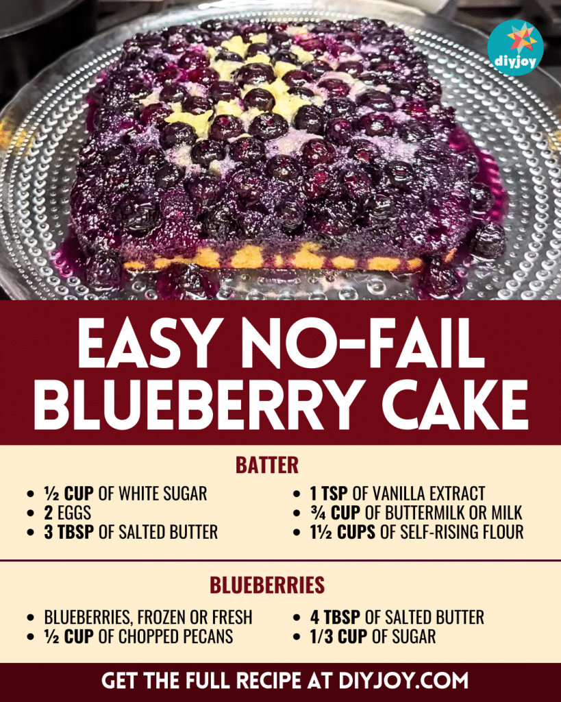 Easy NoFail Blueberry Cake Recipe