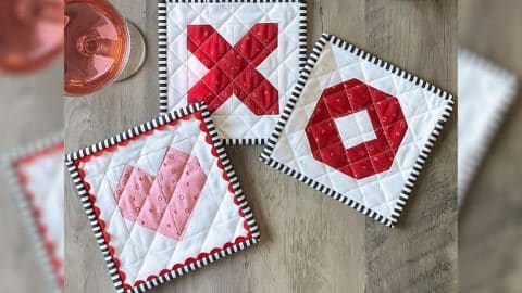 Easy Valentine’s Day Coasters Sewing Tutorial | DIY Joy Projects and Crafts Ideas