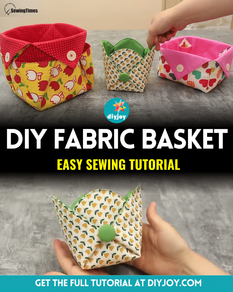 Simple DIY Fabric Basket Sewing Tutorial