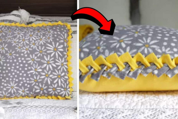 Simple No-Sew DIY Braided Pillowcase Tutorial