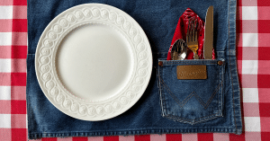 Denim Pocket Placemats Made From Old Jeans