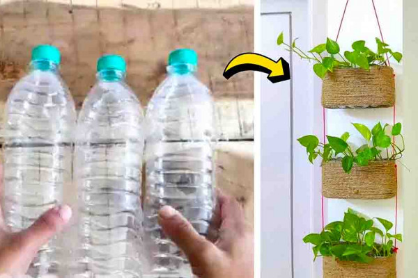 DIY Hanging Jute Basket For Plants Tutorial