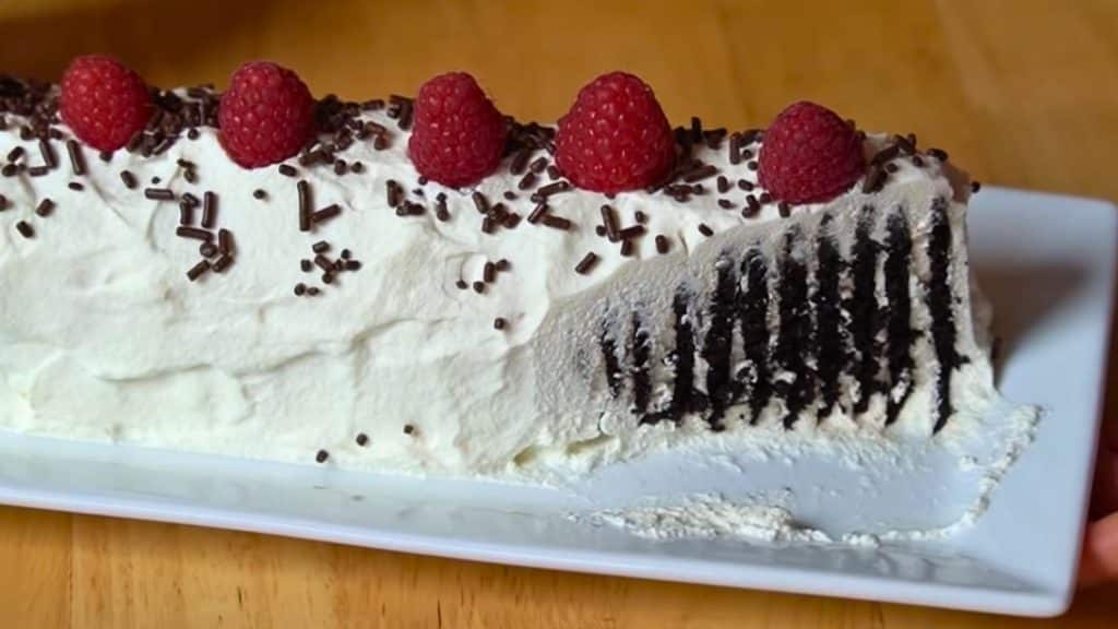 3-Ingredient No-Bake Zebra Cake Recipe