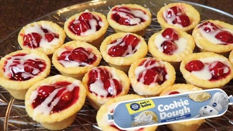 6-Ingredient Cherry Pie Sugar Cookie Cups Recipe | DIY Joy Projects and Crafts Ideas