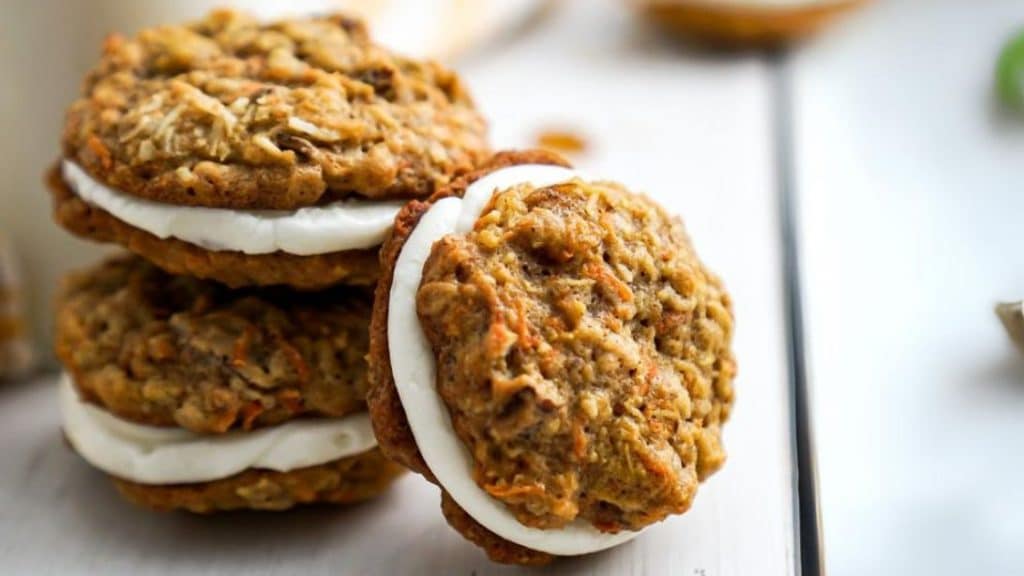 Carrot Cake Cookie Sandwiches