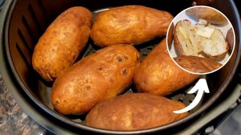 Crispy Air Fryer Baked Potatoes | DIY Joy Projects and Crafts Ideas