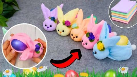 Easy 15-Minute Towel Easter Bunny Tutorial | DIY Joy Projects and Crafts Ideas