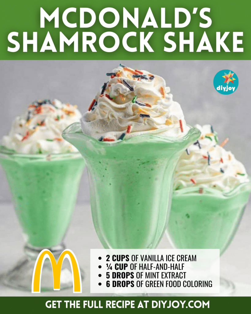 Easy Copycat McDonald's Shamrock Shake Recipe - DIY Joy