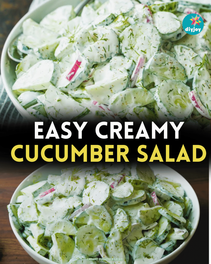 Easy Creamy Cucumber Salad Recipe