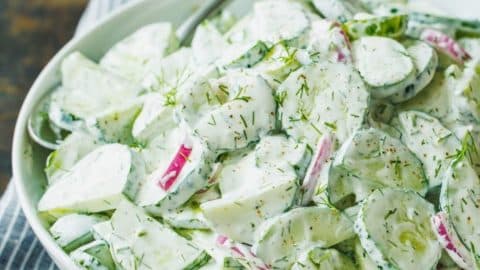 Easy Creamy Cucumber Salad Recipe | DIY Joy Projects and Crafts Ideas