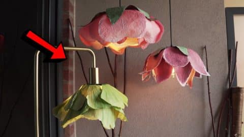 Easy DIY Paper Flower Lampshade Tutorial | DIY Joy Projects and Crafts Ideas