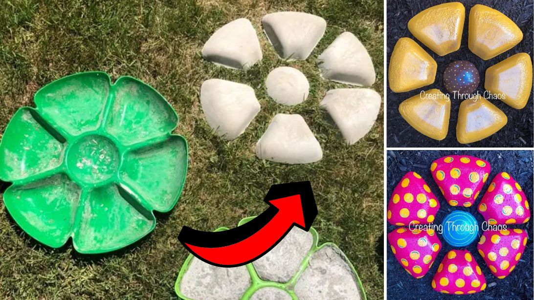 Easy Dollar Tree DIY Stepping Stones Tutorial | DIY Joy Projects and Crafts Ideas