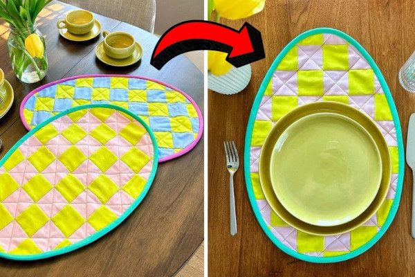 Easy Easter Egg Placemat Sewing Tutorial