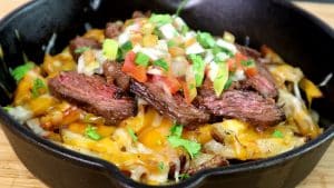 Easy Loaded Skillet Steak & Fries Recipe