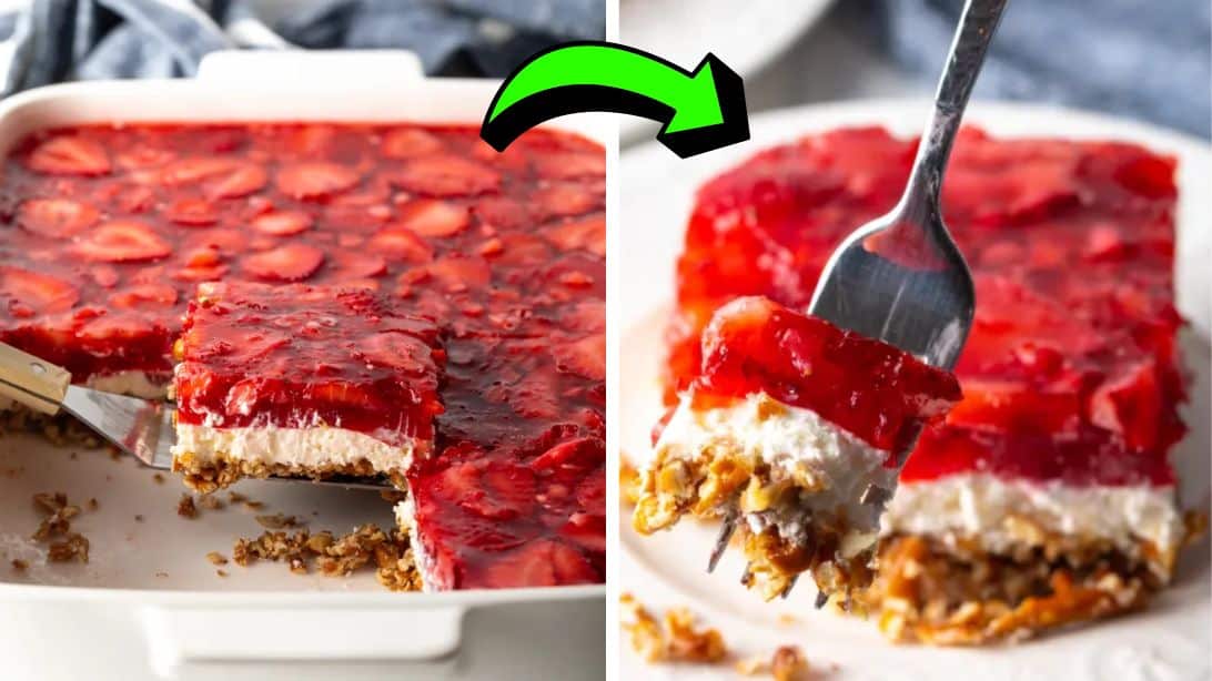 Easy Strawberry Pretzel Salad Recipe | DIY Joy Projects and Crafts Ideas