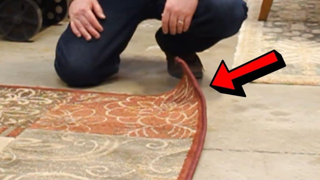Flatten Curled Rug Corners in 10 Seconds