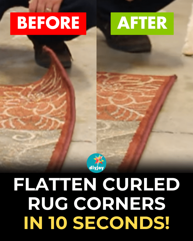 Flatten Curled Rug Corners in 10 Seconds