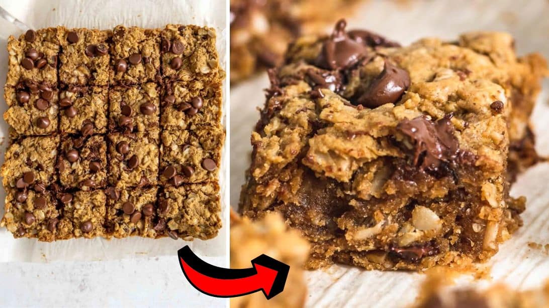 Healthy Peanut Butter Banana Oatmeal Bars Recipe | DIY Joy Projects and Crafts Ideas