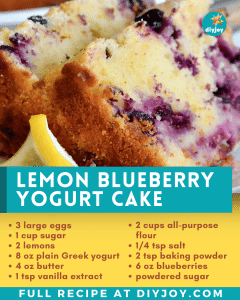 Soft and Moist Lemon Blueberry Yogurt Cake