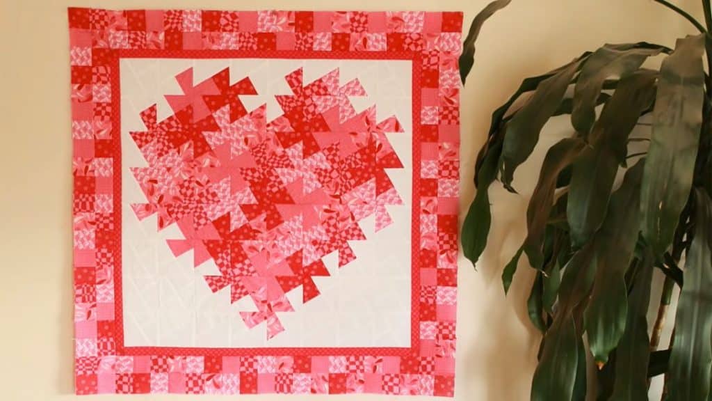 Twisting Pinwheel Heart Wall Hanging