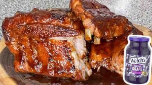 Oven-Baked Baby Back Ribs with Grape Jelly