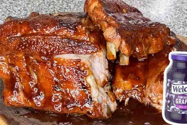 Oven-Baked Baby Back Ribs with Grape Jelly