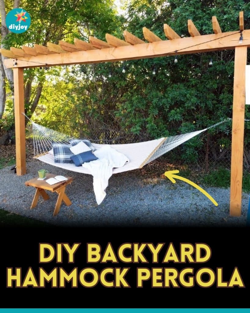 DIY Backyard Hammock Pergola Tutorial