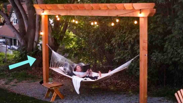 DIY Backyard Hammock Pergola Tutorial - DIY Joy
